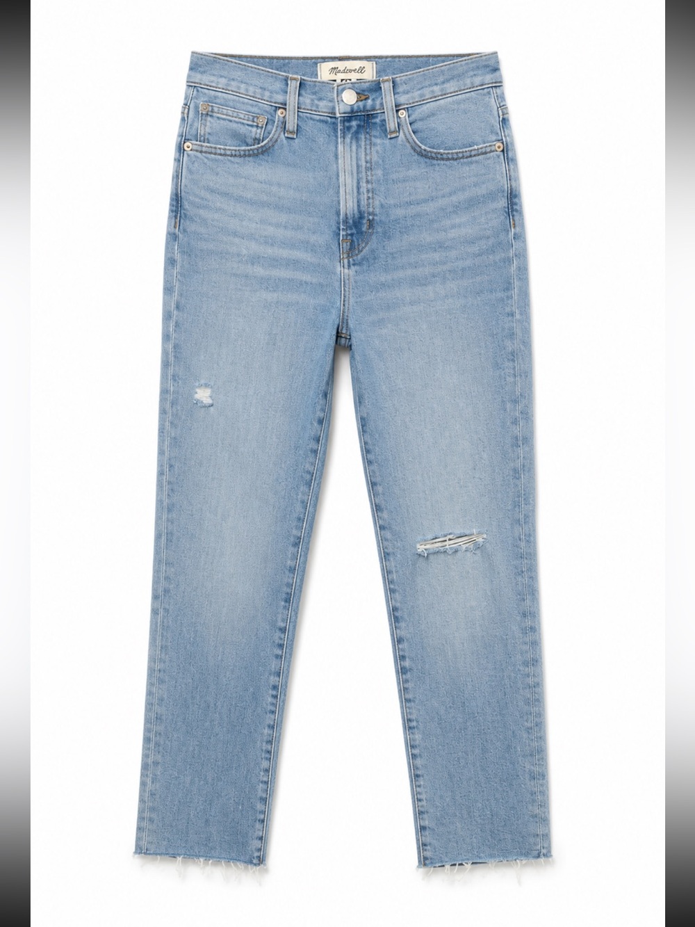 Madewell The Perfect Vintage Jean Womens Size 24 High Rise Distressed Light Wash